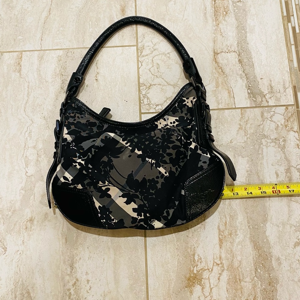 Vintage BURBERRY floral beat check foley hobo bag - Picture 7 of 16